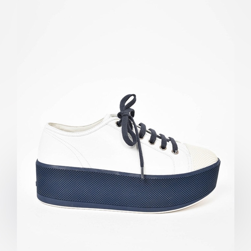 Prada white blue platform sneakers - Picture 1 of 3